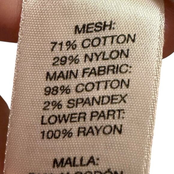 CHICOS White lace ruffled button up jean jacket Size Small - Picture 8 of 9